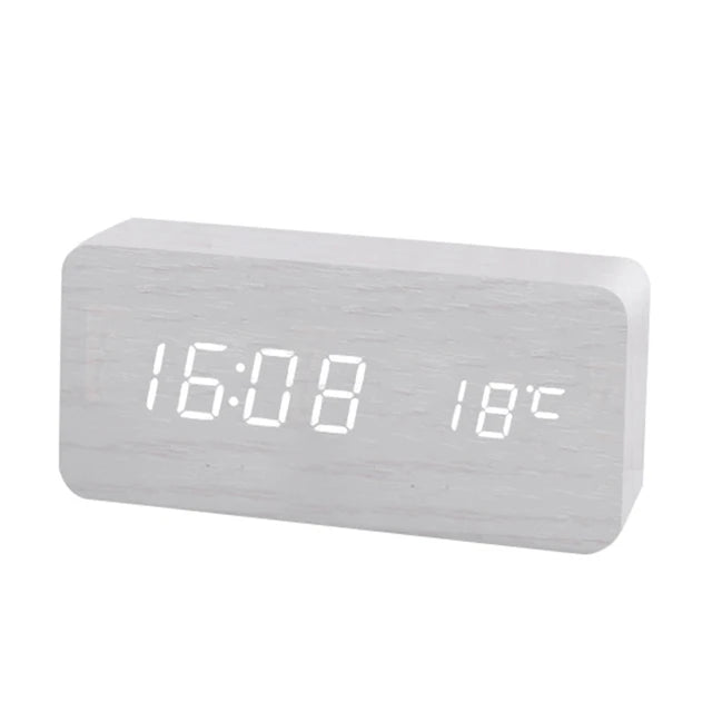 Wooden Digital Alarm Clock